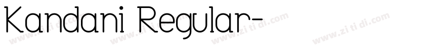 Kandani Regular字体转换